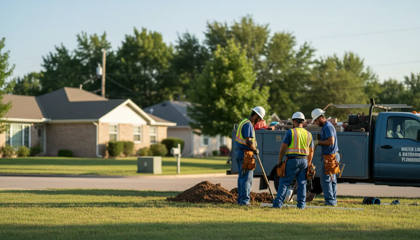 Residential water line and bathroom plumbing service in Bolivia, NC